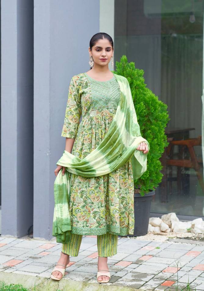 Sara Vol 10 By Mystic 9 Rayon Embroidery Printed Kurti With Bottom Dupatta Wholesale Shop In Surat
